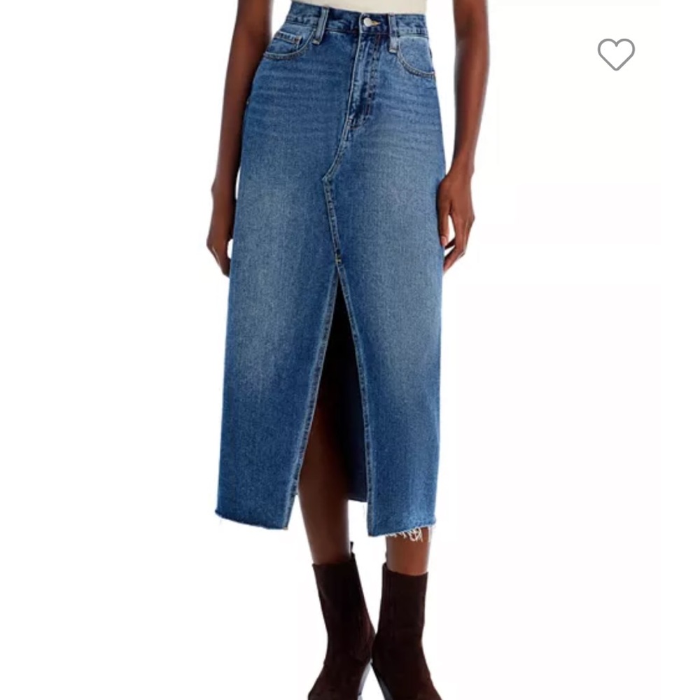 Denim midi skirt